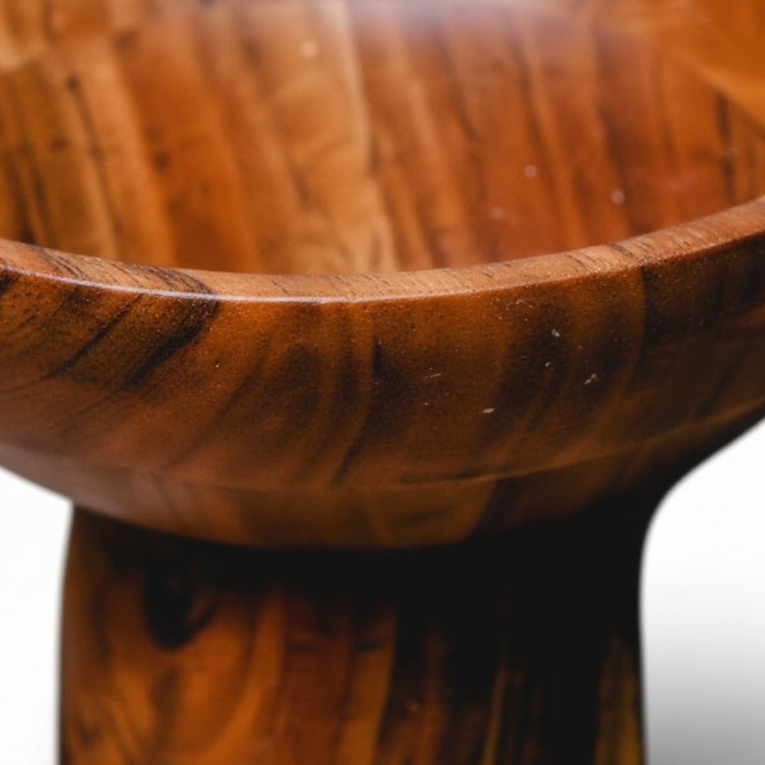 Acacia Wood Fruit Bowl for Elegant Dining